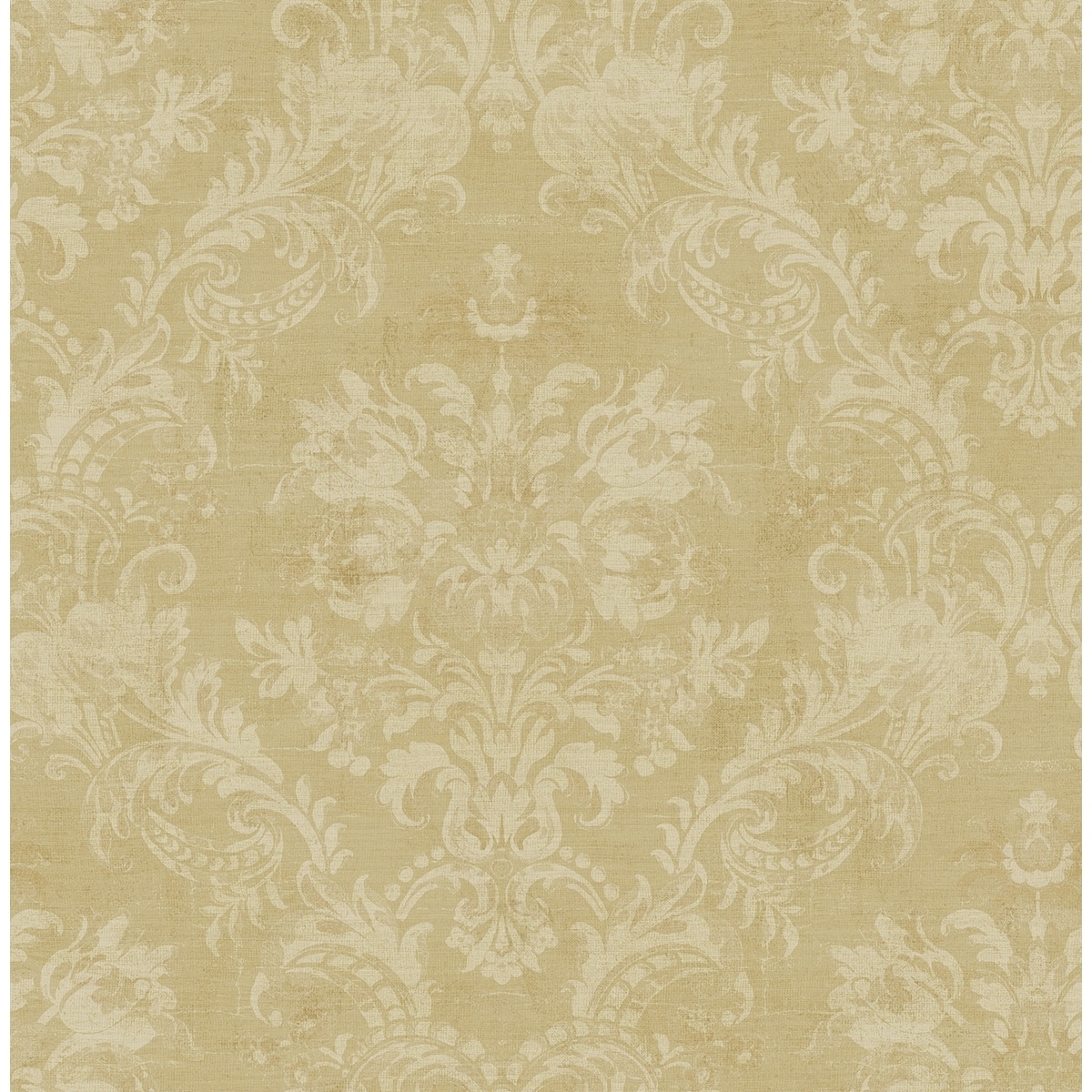 Seabrook Designs Lidia Floral Damask Unpasted Wallpaper