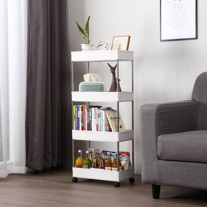 4-Layer Mobile Multi-functional Storage Cart Storage Cabinet