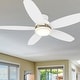 preview thumbnail 10 of 22, CARRO Cerus 48" 5-Blade Flush Mount Ceiling Fans with Light and Remote