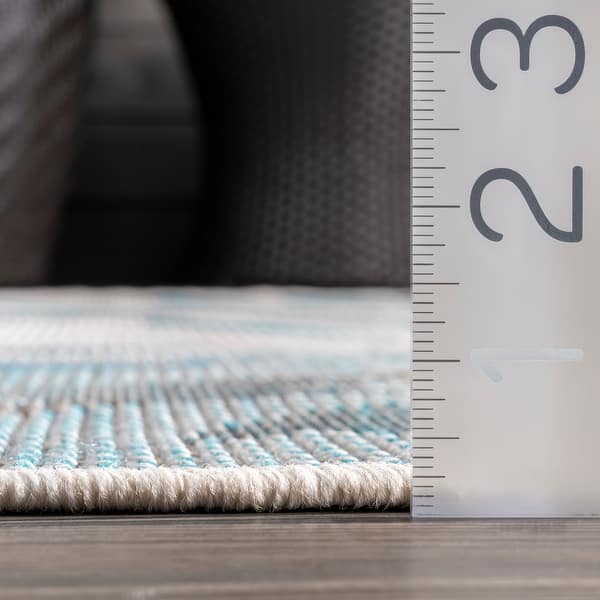 dimension image slide 0 of 2, Nuloom Modern Floral Outdoor/ Indoor Porch Area Rug