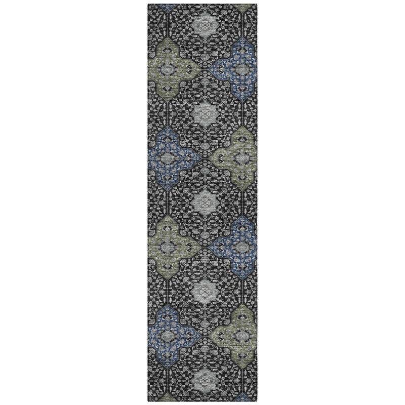 Machine Washable Indoor/ Outdoor Traditional Columbus Chantille Rug