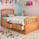 preview thumbnail 21 of 45, Twin Size Platform Storage Bed Solid Wood Bed with 6 Drawers