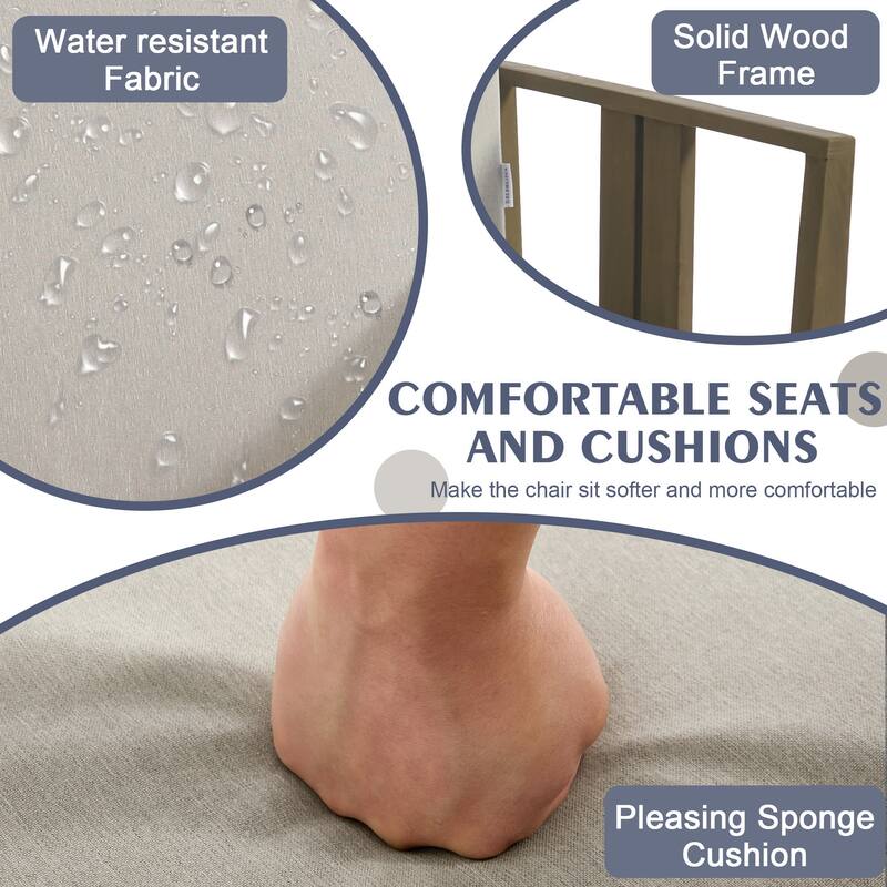 Teak Wood Weatherproof Outdoor Loveseat