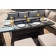 preview thumbnail 8 of 11, 8-pc. Patio L-shaped Wicker Sofa Set w/ Rectangular Firepit Dining Table