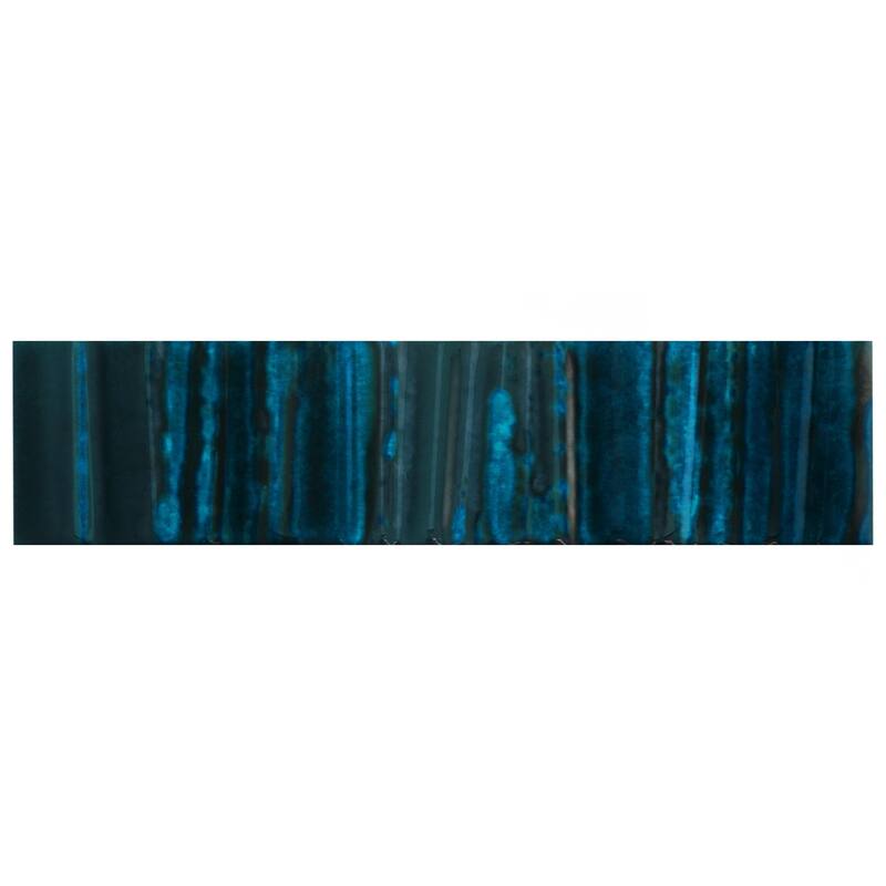 Merola Tile Joliet Prisma Sapphire 3" x 12" Fluted Ceramic Wall Tile