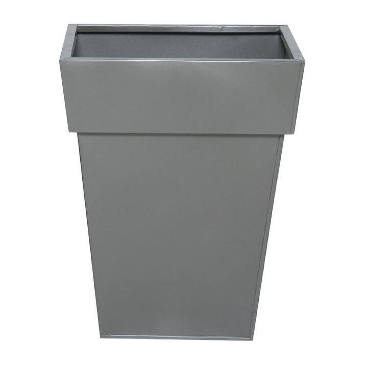 Metallic Titanium Color Square Metal Planter