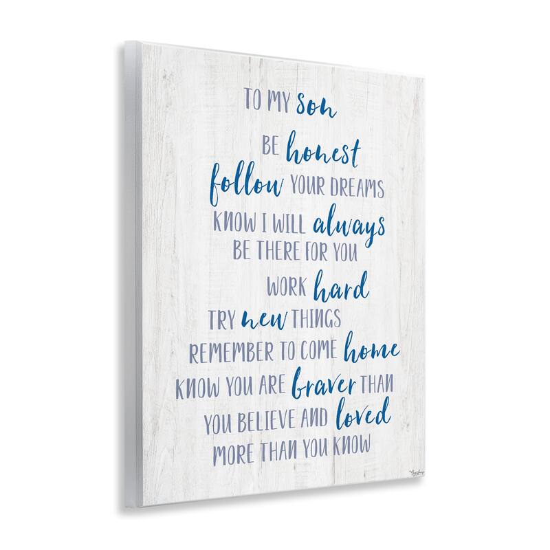 Stupell To My Son Positive Parent Wall Plaque Art Design By Gigi Louise