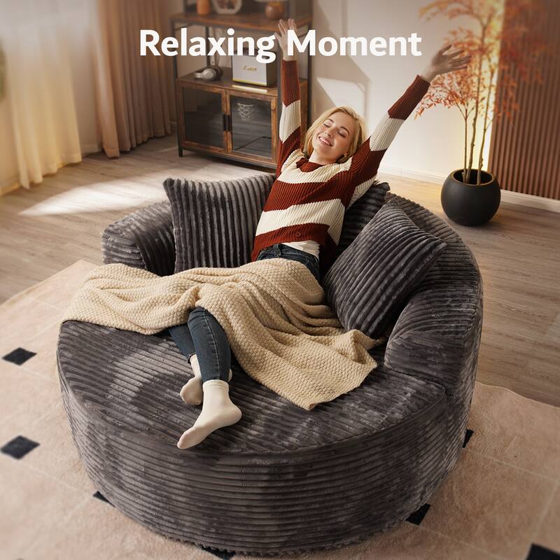 OVIOS Indoor Circular Plush&Fluffy Lazy Sofa