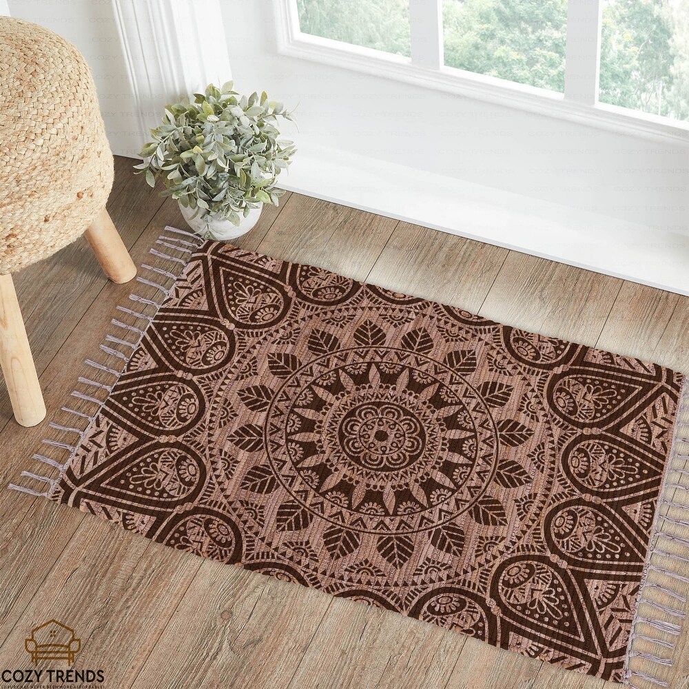 1pc Bohemian Small Entryway Area Rug, Non Slip Entry Rugs For Inside House,  Geomatric Tribal Doormat Indoor Entrance Throw Rugs Washable For Bedroom E