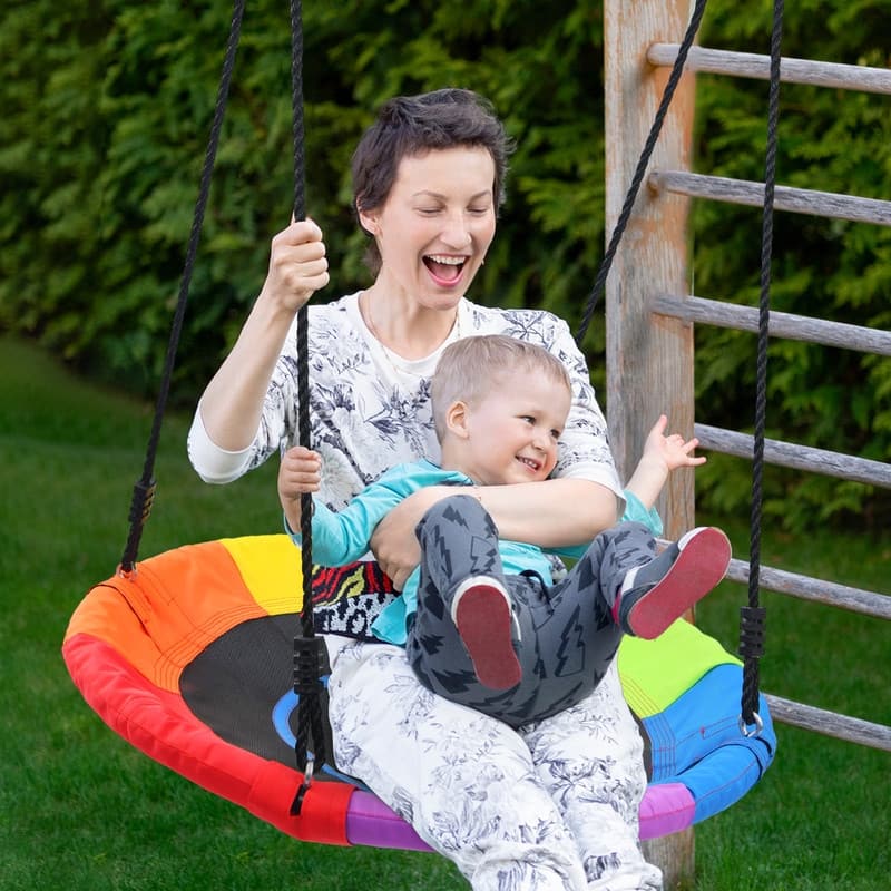Trekassy 700lb 40'' Saucer Tree Swing for Kids Adults 900D Oxford Waterproof with 2pcs Tree Hanging Straps