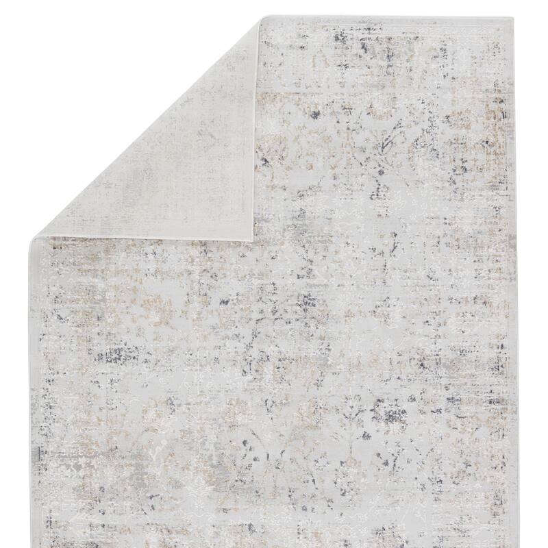 Irena Abstract Light Gray/ Gold Area Rug