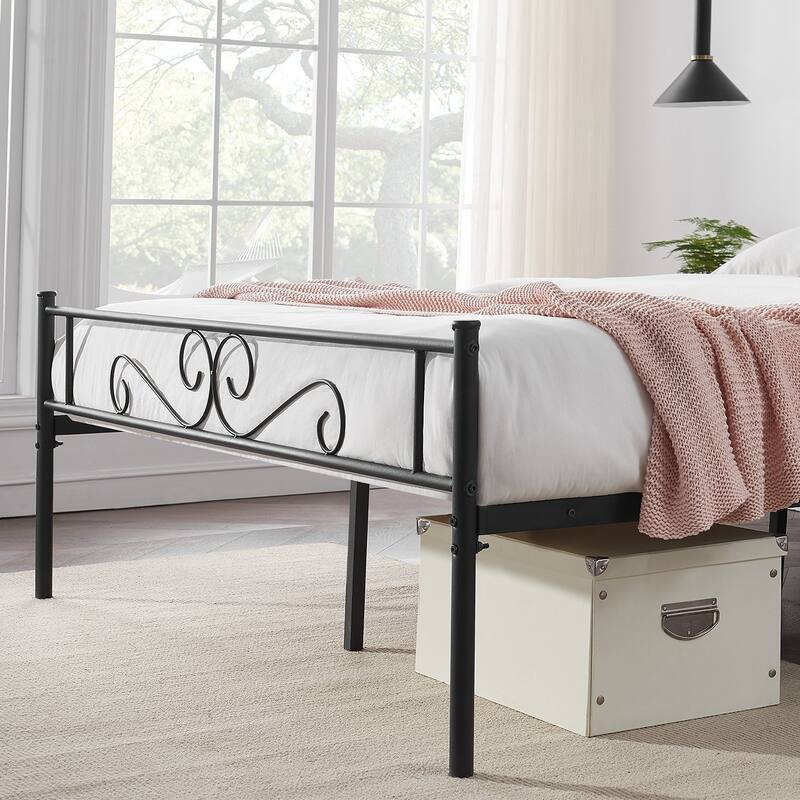 VECELO Premium Platform Bed Frame with Headboard,Easy Set-up Twin/Full/Queen Size Bed
