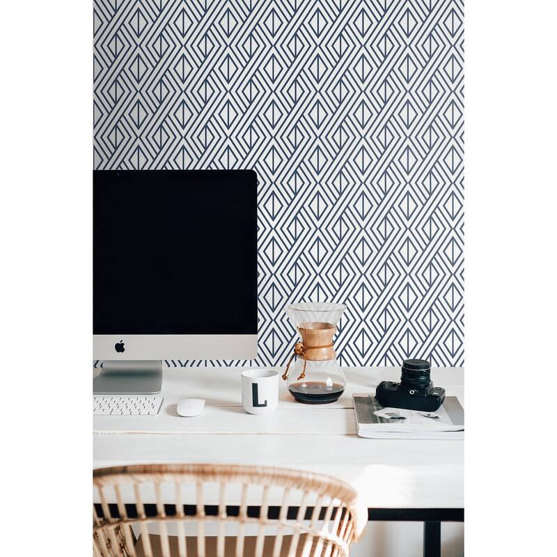 Seabrook Designs Diamond Weave Non-Woven Unpasted Wallpaper - 20.9 in. W x 33 ft. L