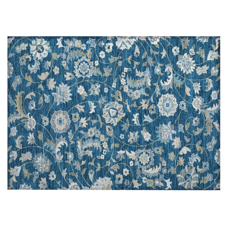 Machine Washable Indoor/ Outdoor Traditional Chantille Rug