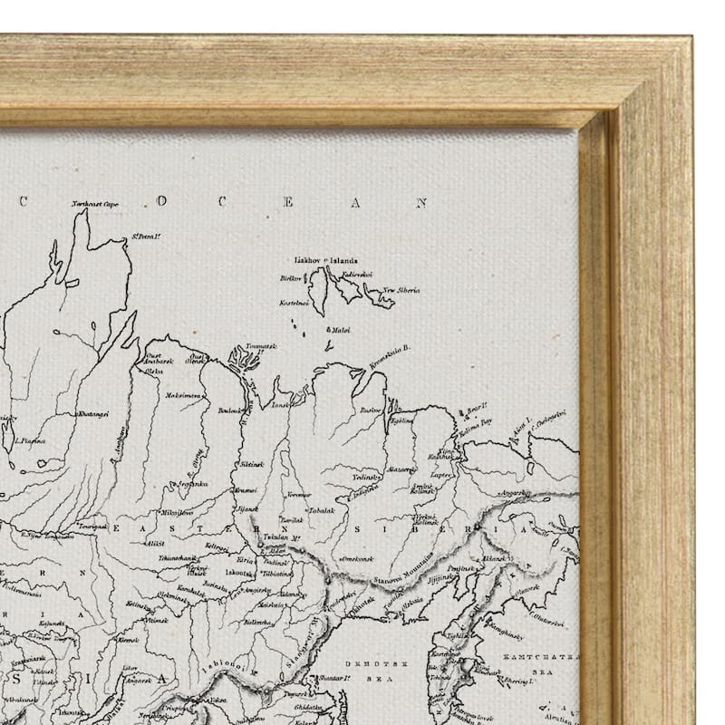 Kate and Laurel Sylvie Map Canvas Set by The Creative Bunch Studio