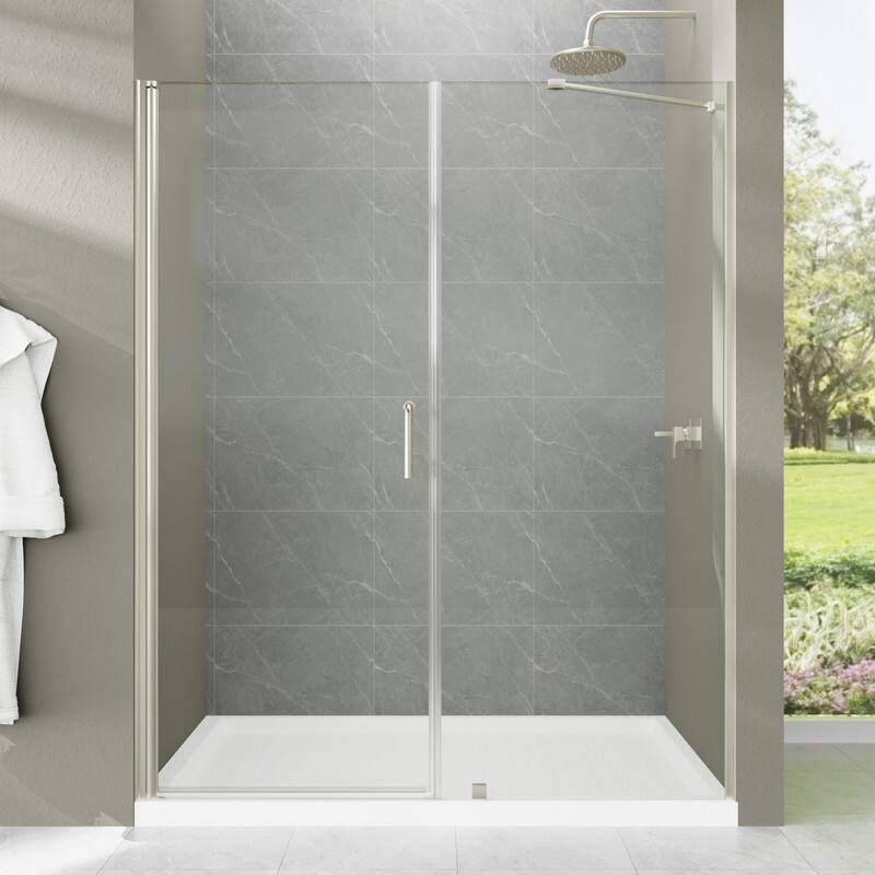 Alvana 60‘’×72'' Semi-Frameless Hinged Shower Door