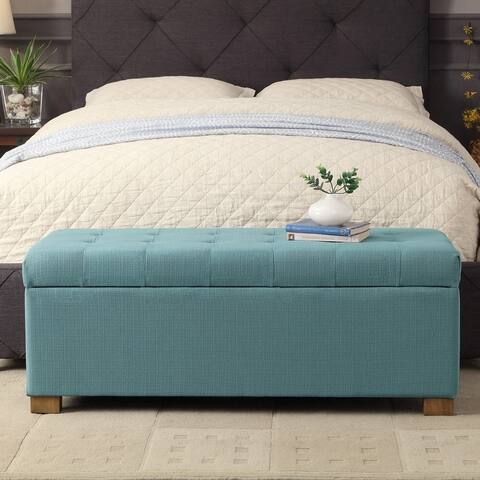 Porch & Den Lacey Large Tufted Storage Bench