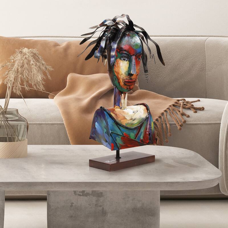 Iron Hand-Painted Colorful Art Sculpture