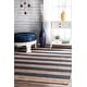 preview thumbnail 14 of 13, Nuloom Alisia Flatweave Striped Jute Area Rug 2'6" x 8' Runner - Blue