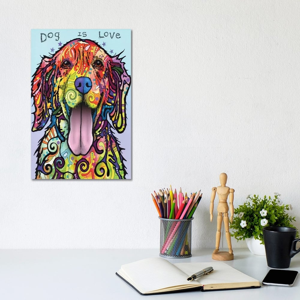 iCanvas "Dog Is Love" by Dean Russo Canvas Print