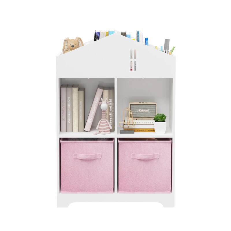 Kids Dollhouse Bookcase with Storage