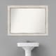 preview thumbnail 17 of 28, Non-Beveled Wood Bathroom Wall Mirror - Trellis Silver Frame - Trellis Silver