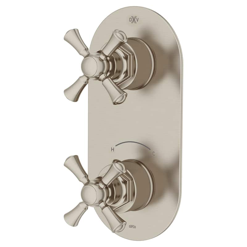 DXV Oak Hill 2-Handle Thermostatic Slim Valve with Cross Handles