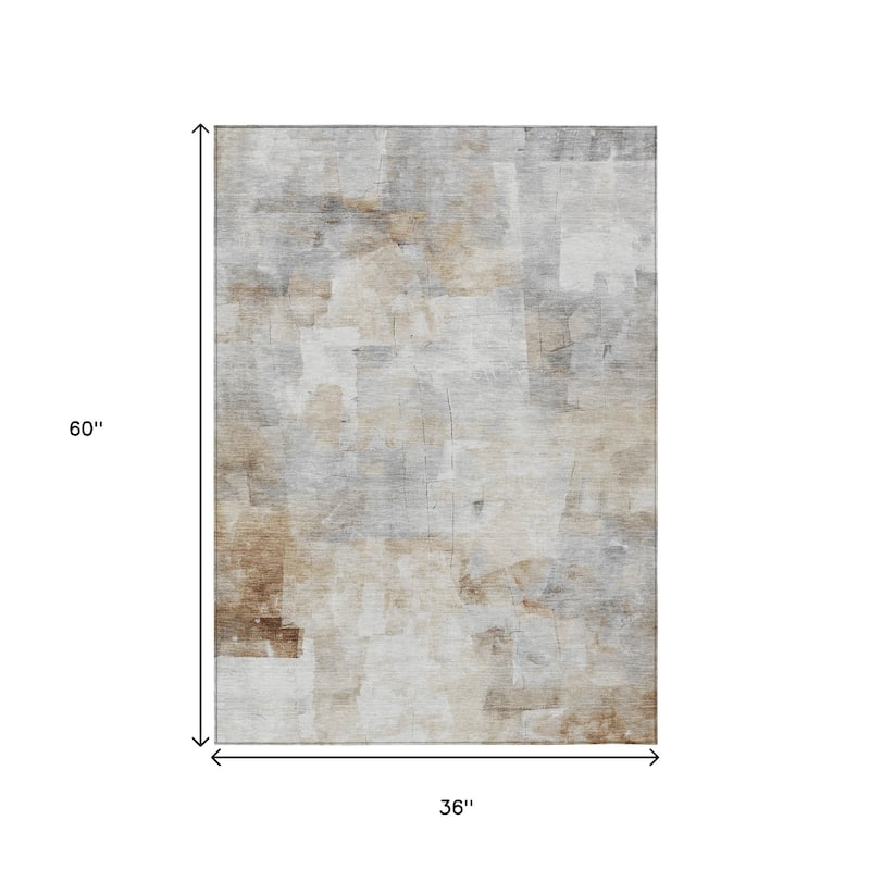 HomeRoots Abstract Transitional Rectangle Outdoor Rug