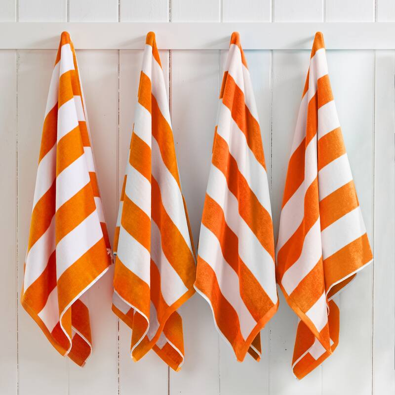 Linery & Co. Cotton Stripe Beach Towel, 4 Pack - 30" x 60"
