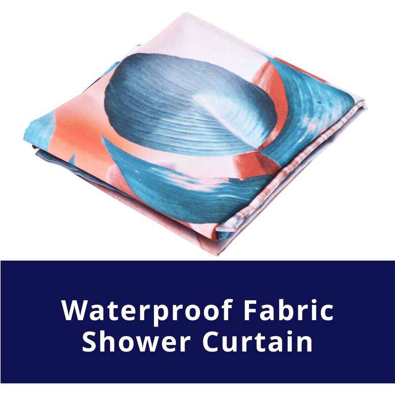 Bathroom Shower Curtain Luxury Red Flower Décor - 70''x70''