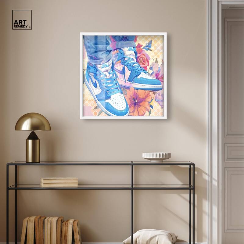 Sneakers in Bloom Shadowbox by Art Remedy