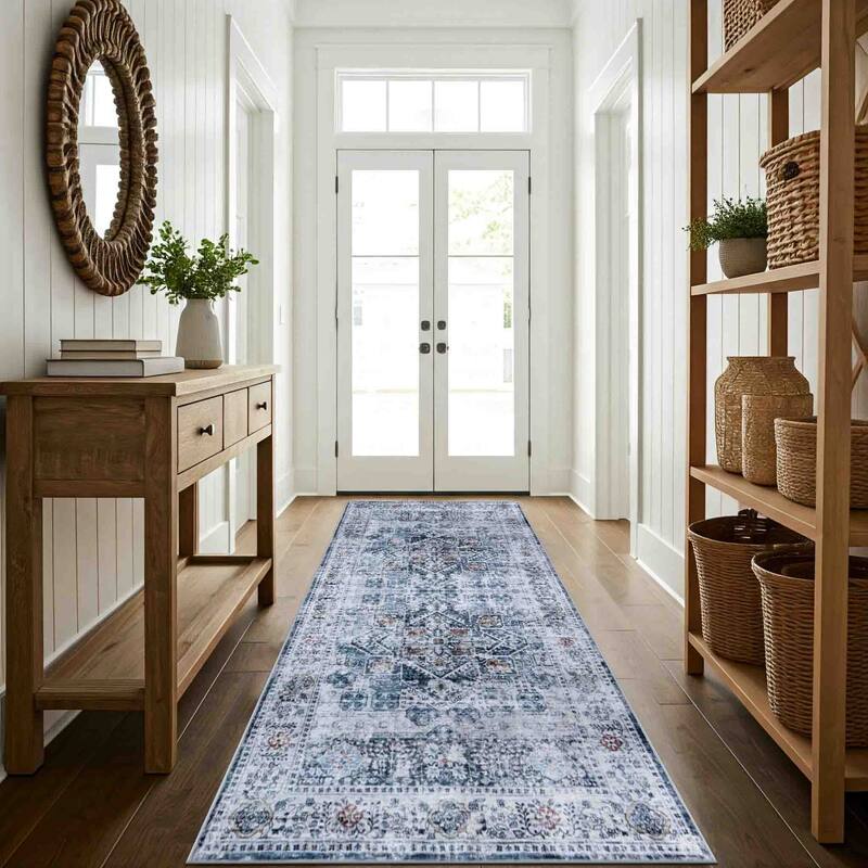 Delara Machine Washable Area Rug, Soft & Durable, Non-Slip Backing, Eco- Friendly GRS certified.
