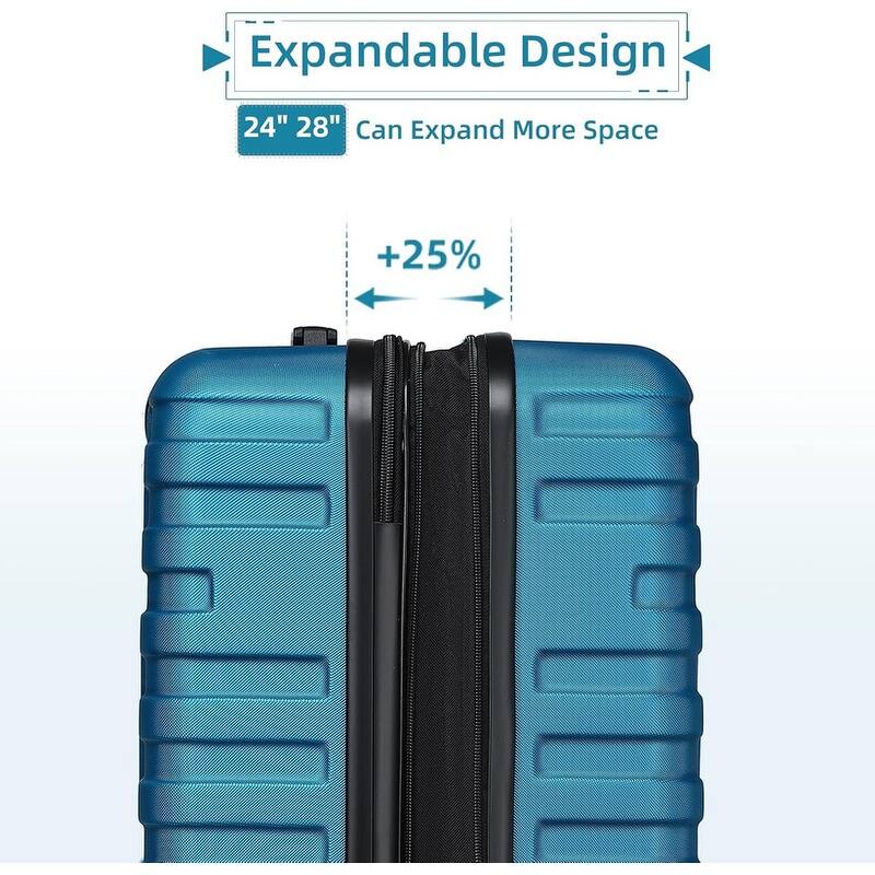 6 Piece Luggage Set, Hardside Spinner Suitcases and Duffel Bags