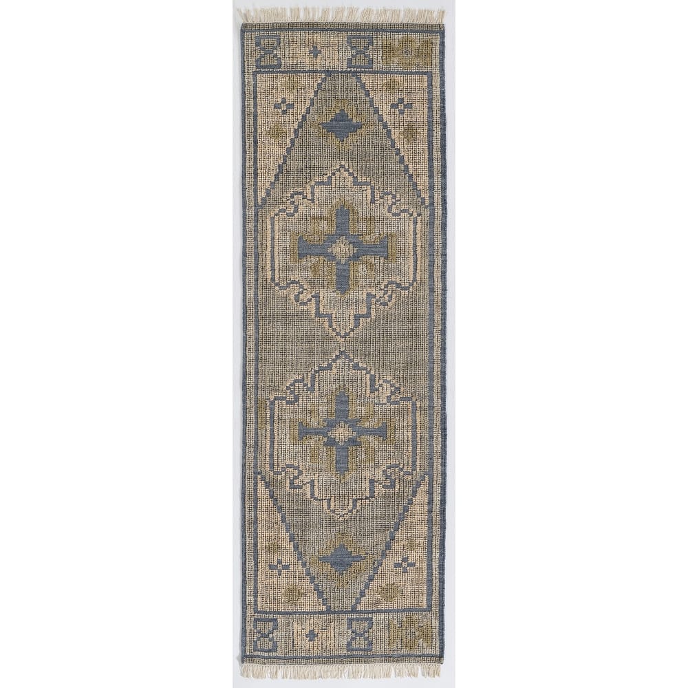 Momeni Bristol Hand Woven Wool and Cotton Medallion Area Rug