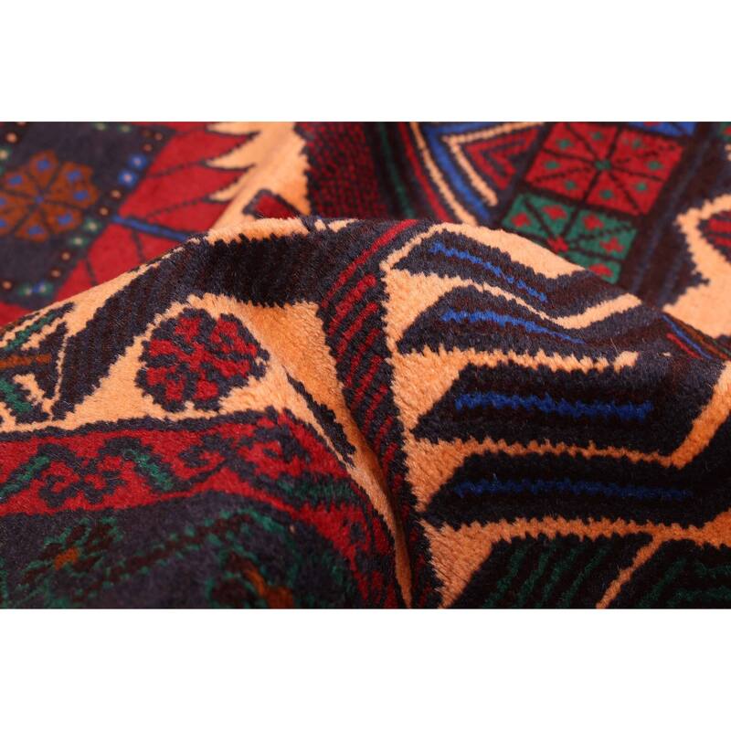 ECARPETGALLERY Hand-knotted Teimani Beige, Red Wool Rug - 3'7 x 6'5