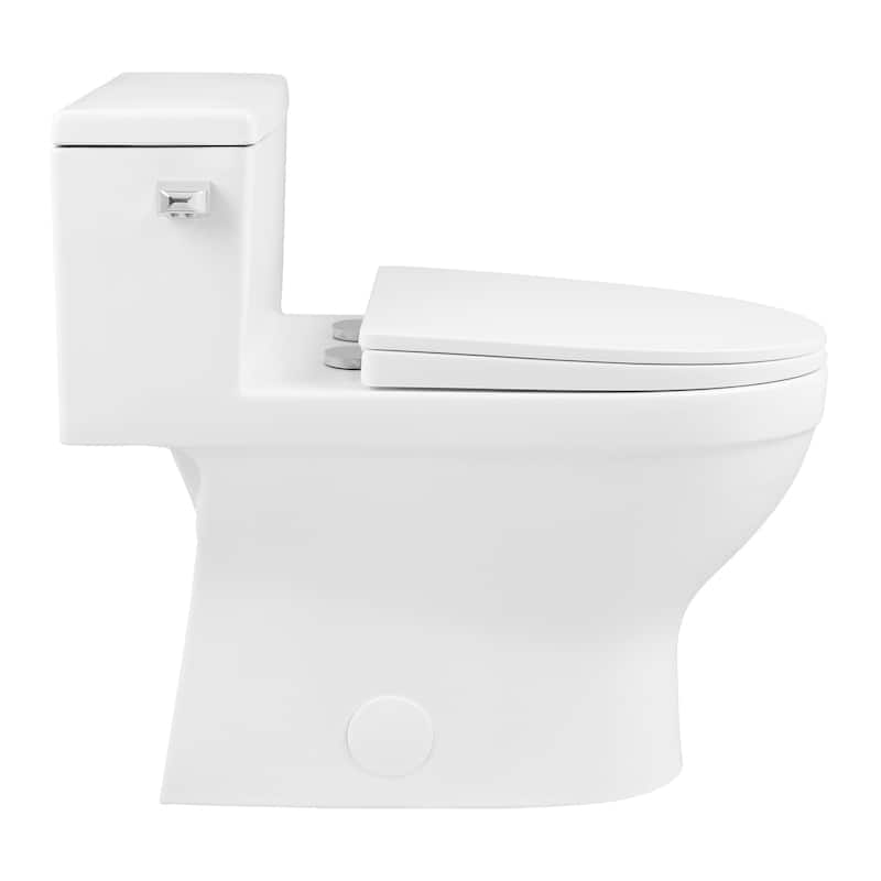 Bidetelli One-Piece Elongated Toilet Side Flush 1.28 Gpf - 28.55" x 15.7" 26.3"