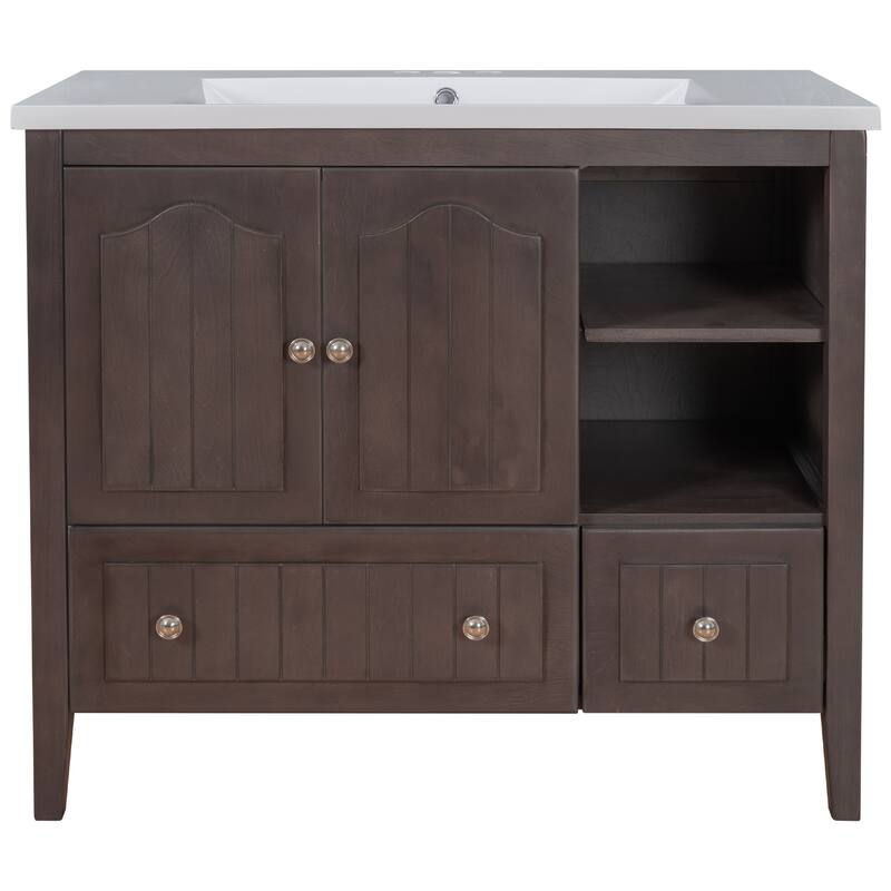36" Bathroom Vanity with Solid Wood Frame
