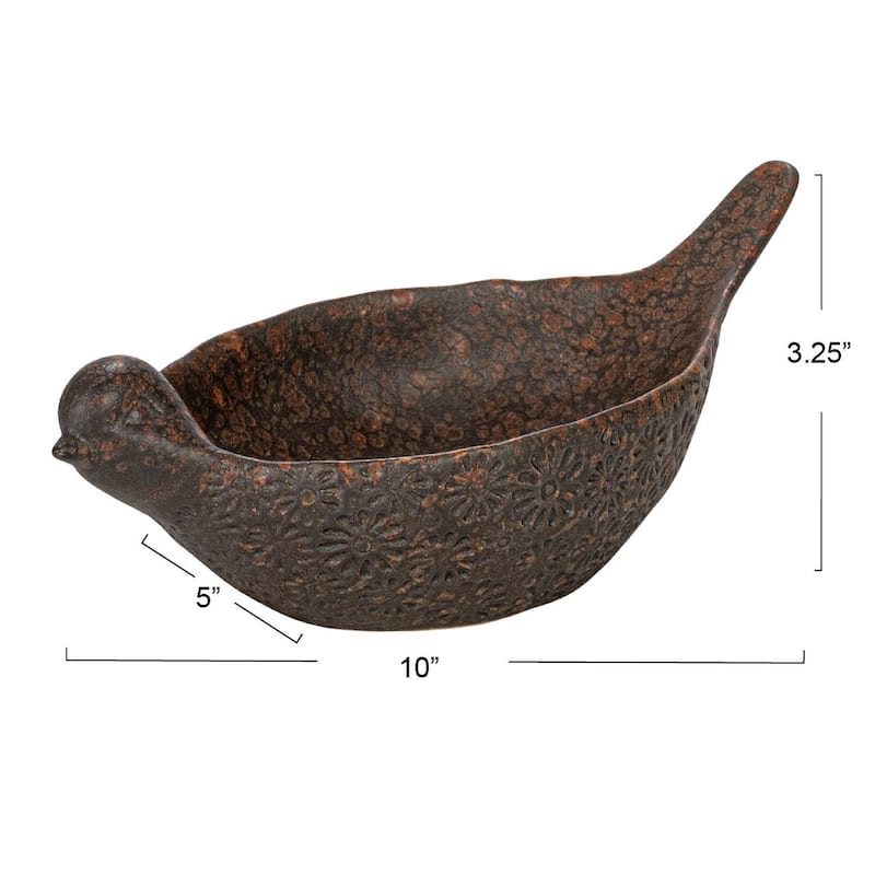 Debossed Stoneware Bowls with Reactive Glaze