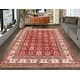 preview thumbnail 2 of 6, Southwestern Super Kazak Selene Red/Beige Hand Knotted Wool Rug - 10'1'' x 14'0''