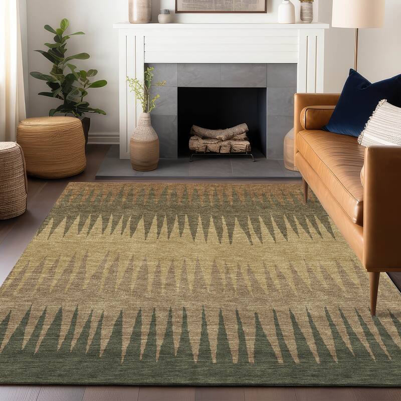 Machine Washable Indoor/ Outdoor Chantille Contemporary Ombre Rug