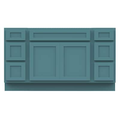 Vanity Art 63" Oak Freestanding Bathroom Vanity Cabinet without Top