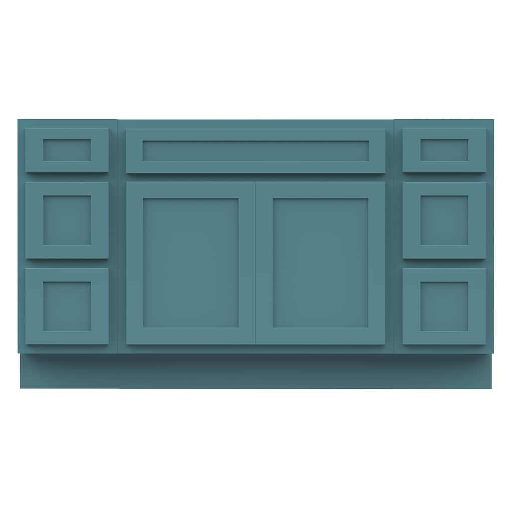 Vanity Art 63" Oak Freestanding Bathroom Vanity Cabinet without Top
