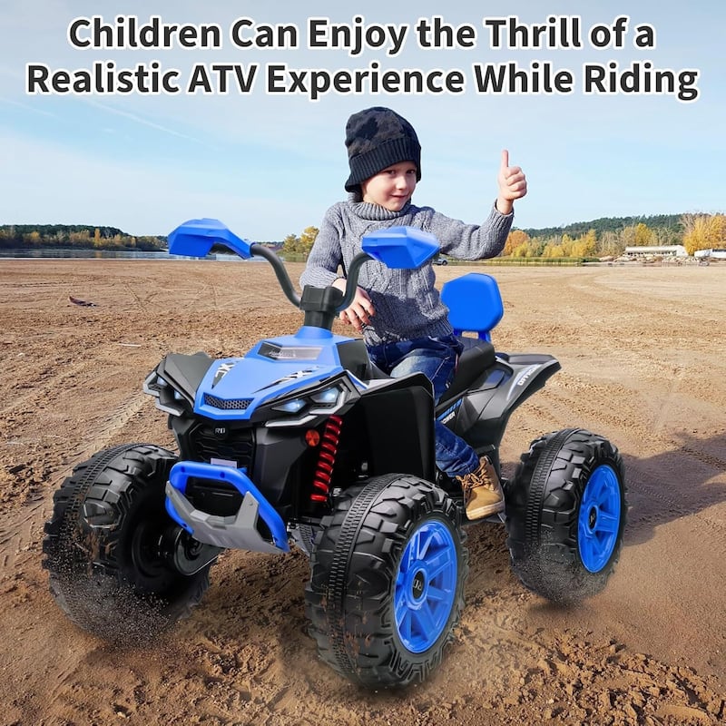 24V 2 Seat Ride on Toys Kids ATV 4 Wheel Quad Bike for Kids Best Gift