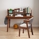preview thumbnail 4 of 17, Kids Desk and Chair Set, Wooden Student Study Desk Writing Desk
