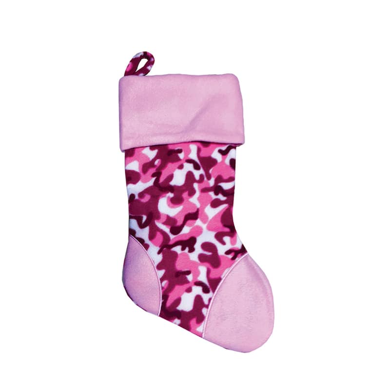 18 inch Pink & Camo Stocking