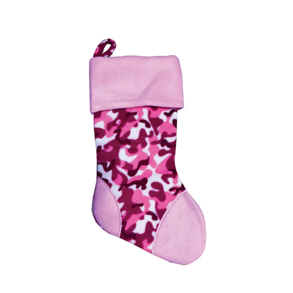 18 inch Pink & Camo Stocking
