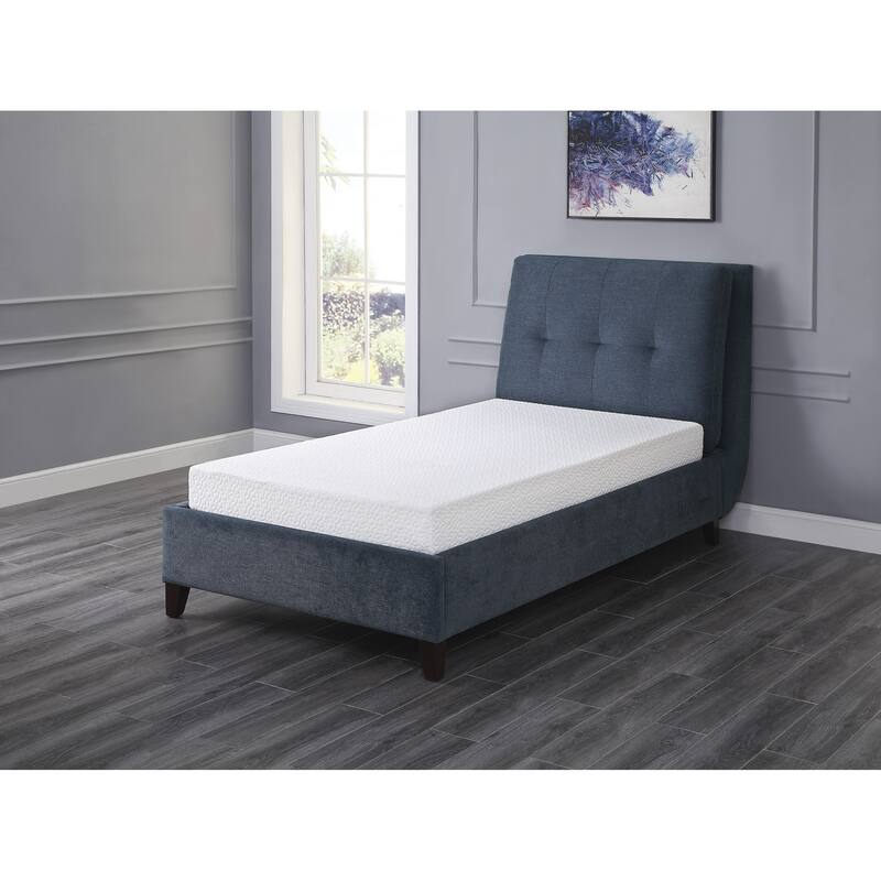 6-inch Twin Size Bed Mattress Gel-Infused Memory Foam Mattress, Firm, White, Mattress in a Box