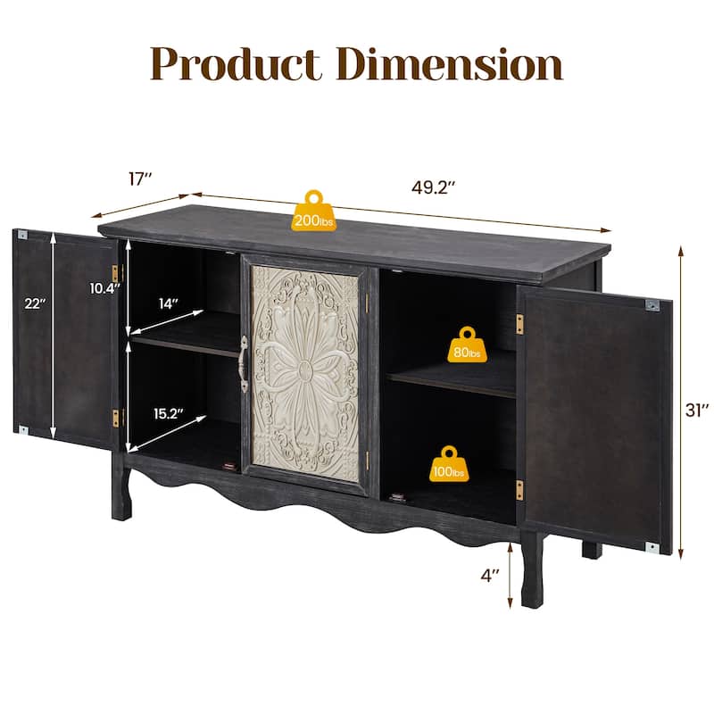 3-Door Accent Cabinet
