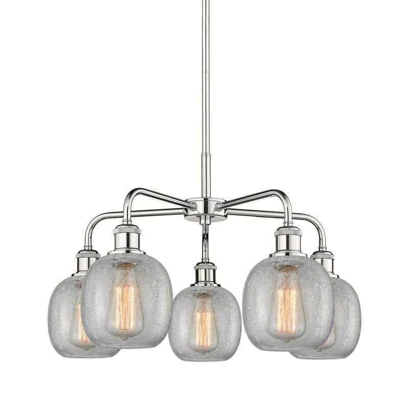 Innovations Lighting 516-5CR-15-24 Belfast Chandelier Belfast 5 Light - Polished Chrome / Clear Crackle