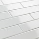 preview thumbnail 7 of 12, Merola Tile Metro Soho Subway Glossy White 1.75" x 7.75" Porcelain Floor and Wall Tile